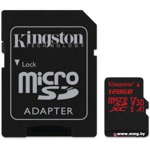 Купить Kingston 128Gb MicroSDXC Canvas React(с адаптером) в Минске, доставка по Беларуси