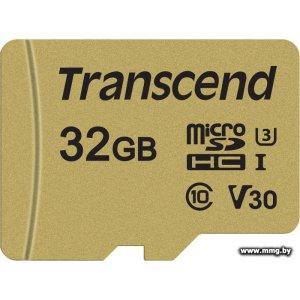 Купить Transcend 32Gb 500S Micro Secure Digital HC в Минске, доставка по Беларуси