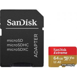 Купить SanDisk 64Gb MicroSDXC Extreme SDSQXA2-064G-GN6MA в Минске, доставка по Беларуси
