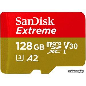 Купить SanDisk 128Gb MicroSDXC Extreme A2 (SDSQXA1-128G-GN6MN) в Минске, доставка по Беларуси