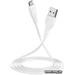 Купить Кабель Borofone BX18 microUSB 1 м (белый) в Минске, доставка по Беларуси