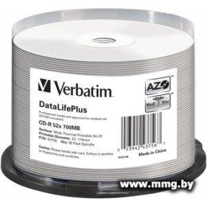Диск CD-R Verbatim 700Mb 52x (50 шт) (43756)