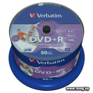 Диск DVD+R Verbatim 4.7Gb 16x (50 шт) (43512)