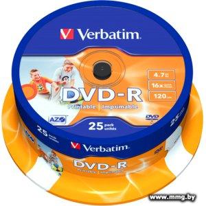 Купить Диск DVD-R Verbatim 4.7Gb 16x (25 шт) (43538) в Минске, доставка по Беларуси