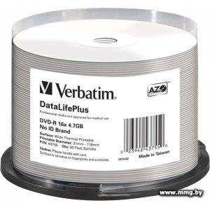 Купить Диск DVD-R Verbatim 4.7Gb 16x (50 шт) (43755) в Минске, доставка по Беларуси