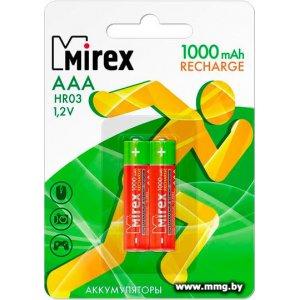 Купить Аккумуляторы Mirex AAA 1000mAh 2 шт HR03-10-E2 в Минске, доставка по Беларуси