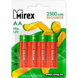 Купить Аккумуляторы Mirex AA 2500mAh 4 шт HR6-25-E4 в Минске, доставка по Беларуси