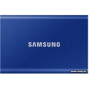 Купить SSD 500GB Samsung T7 (MU-PC500H) (синий) в Минске, доставка по Беларуси