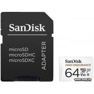 Купить SanDisk 64GB microSDXC High Endurance SDSQQNR-064G-GN6IA в Минске, доставка по Беларуси
