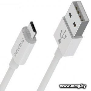 Кабель Borofone BX22 microUSB 1 м (белый)