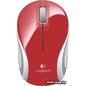 Logitech M187 (красный/серый) (910-002737)