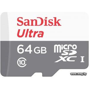 Купить SanDisk 64Gb Ultra microSDXC SDSQUNR-064G-GN3MN в Минске, доставка по Беларуси