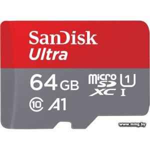 Купить SanDisk 64Gb MicroSDXC SDSQUA4-064G-GN6MN в Минске, доставка по Беларуси