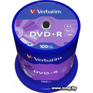 Диск DVD+R Verbatim 4,7Gb 16x (100 шт) (43551)