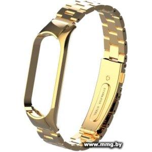 Браслет Mijobs блочный для Xiaomi Mi Band 3/4 (золотистый)