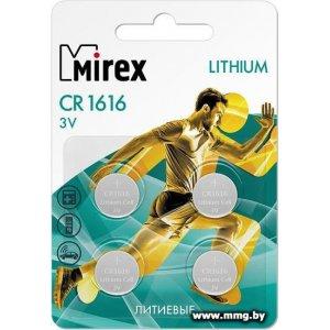 Купить Батарейка Mirex CR1616 23702-CR1616-E 4 шт. в Минске, доставка по Беларуси