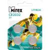 Батарейка Mirex CR2032 литиевая блистер 4 шт 23702-CR2032-E4