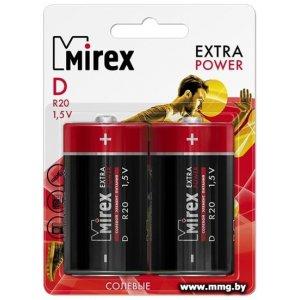 Купить Батарейка Mirex Extra Power D 2 шт 23702-ER20-E2 в Минске, доставка по Беларуси