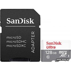 Купить SanDisk 128Gb MicroSDXC Ultra SDSQUNR-128G-GN6TA в Минске, доставка по Беларуси