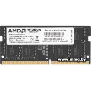 Купить SODIMM-DDR4 32GB PC4-21300 AMD Radeon R7432G2606S2S-U в Минске, доставка по Беларуси