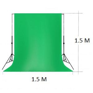Хромакей Gozhy G-003 1.5x1.5m (зелёный)