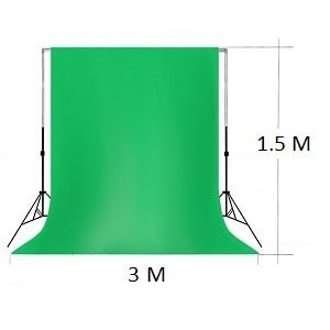 Хромакей Gozhy G-006 1.5x3m (зелёный)