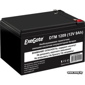 Купить ExeGate DTM 1209 (12В, 9 А·ч)<EX282966RUS> в Минске, доставка по Беларуси