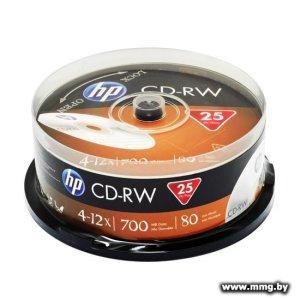 Диск CD-RW HP 700Mb 12x HP CakeBox 25 шт. 69313