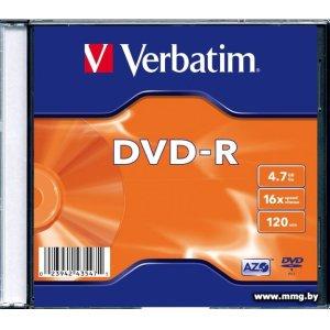 Купить Диск DVD-R Verbatim 4.7Gb 16x (1 шт.) (43547) в Минске, доставка по Беларуси