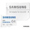 Samsung 64GB PRO Endurance+ microSDXC MB-MJ64KA, с адаптером