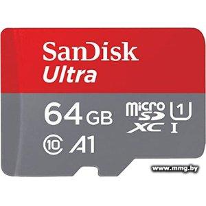 Купить SanDisk 64Gb Ultra microSDXC SDSQUAB-064G-GN6MN в Минске, доставка по Беларуси