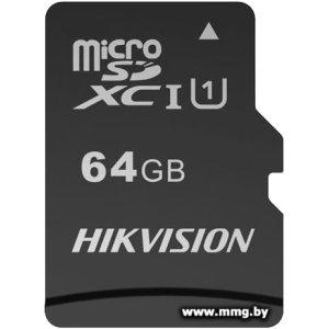 Купить Hikvision 64GB microSDHC HS-TF-C1(STD)/64G/Adapter (адаптер) в Минске, доставка по Беларуси