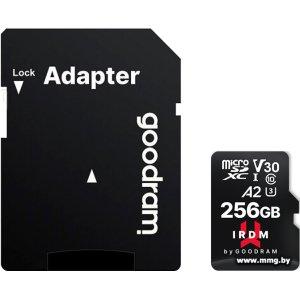 Купить GOODRAM 256GB microSDXC IRDM IR-M2AA-2560R12 (с адаптером) в Минске, доставка по Беларуси