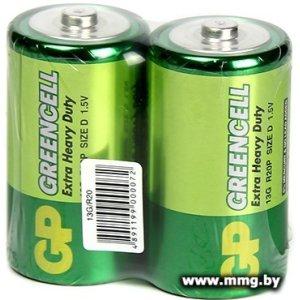 Батарейка GP R20/2SH Greencell (20/200) 2 штуки