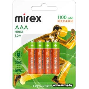Купить Аккумуляторы Mirex AAA 1100mAh 4 шт 23702-HR03-11-E4 в Минске, доставка по Беларуси
