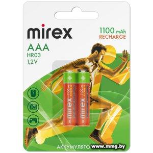 Купить Аккумуляторы Mirex AAA 1100mAh 2 шт 23702-HR03-11-E2 в Минске, доставка по Беларуси