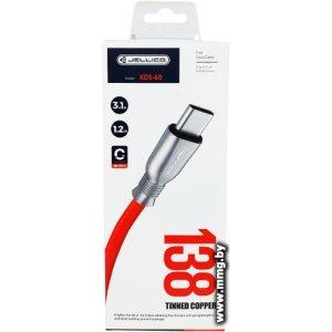 Кабель Jellico KDS-60 USB Type-A - USB Type-C (1.2 м, красны
