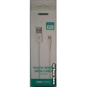 Кабель Jellico QS-07 USB Type-A - Lightning (1 м, белый)