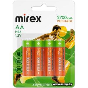 Купить Аккумулятор Mirex AA 2700mAh 4 шт 23702-HR6-27-E4 в Минске, доставка по Беларуси
