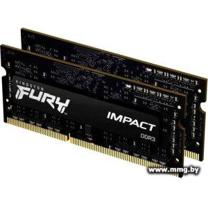 Купить SODIMM-DDR3 8GB(2х4GB) PC3-14900 Kingston KF318LS11IBK2/8 в Минске, доставка по Беларуси