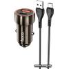 Автозарядка Hoco Z46A USB Type-C (черный)