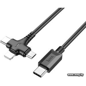 Кабель Hoco X77 Type-C - microUSB/Type-C/Lightning) Black