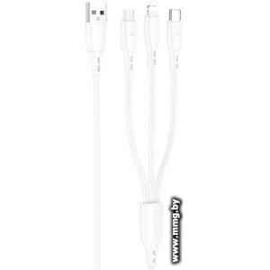 Кабель Borofone BX71 USB/Lightning /Micro/USB-C (1 м,белый)