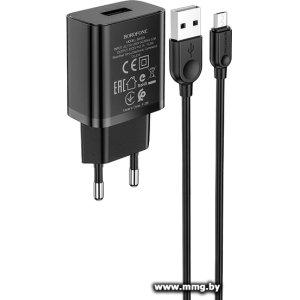 Купить Зарядное устройство Borofone BA52A кабель microUSB (чёрный) в Минске, доставка по Беларуси