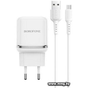 Зарядное устройство Borofone BA36A microUSB (белый)