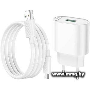 Купить Зарядное устройство Hoco C109A microUSB (белый) в Минске, доставка по Беларуси