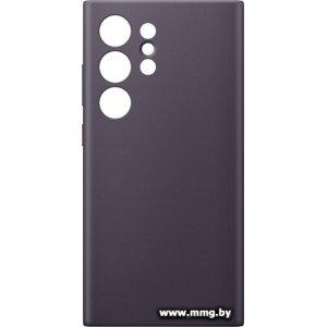 Купить Чехол Samsung Vegan Leather Case S24 Ultra (темно-фиолетовый в Минске, доставка по Беларуси
