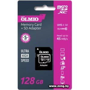 Купить Olmio microSDXC 128GB V30 UHS-I Class 3 (U3) в Минске, доставка по Беларуси