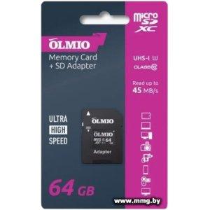 Купить Olmio microSDXC 64GB UHS-I U3 в Минске, доставка по Беларуси