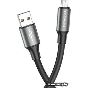 Кабель Borofone BX82 USB Type-A - microUSB (1 м, черный)